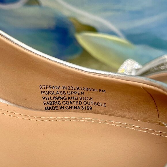 Steve Madden Stefani Metallic Slingback Pump in Silver Size 8 - Picture 12 of 16